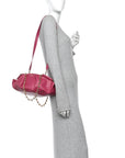 Shiny Nappa Calfskin Small Paseo Bag Magenta
