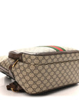 GG Supreme Monogram Medium Ophidia Day Backpack Brown