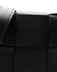 Lambskin Maxi Intrecciato Extra Mini Cassette Crossbody Bag Black