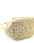 Metallic Woven Bon Bon Bag Champagne