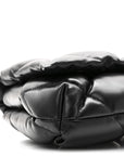 Nappa Calfskin Quilted Touch B Puffy Clutch Black