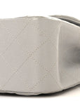 Caviar Quilted Jumbo Double Flap Grey