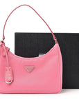 Re-Nylon Saffiano Mini Re-Edition 2005 Bag Begonia