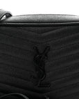 Grain De Poudre Matelasse Monochrome Monogram Mini Lou Camera Bag Black
