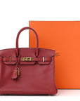 Veau Jonathan Birkin 30 Rouge Vif