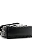 Calfskin Y Quilted Monogram Toy Loulou Crossbody Bag Black