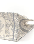 Canvas Embroidered Medium D1ORiviera Toile De Jouy Book Tote Gray