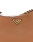 Soft Calfskin Large Aimee Shoulder Bag Caramel