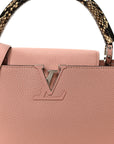 Taurillon Snakeskin Capucines PM Magnolia