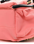 Nylon Medium Rucksack Backpack Bright Coral Pink