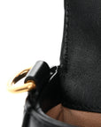 Calfskin Matelasse Mini GG Marmont Top Handle Shoulder Bag Black