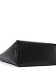 Grainy Calfskin Medium London Tote Bag Black