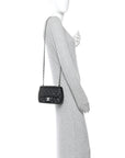 Lambskin Quilted Mini Square Flap Black