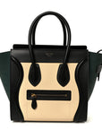 Baby Grained Calfskin Nubuck Micro Tri-Color Luggage Teal