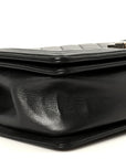 Metallic Lambskin Quilted Crystal Medium Boy Flap Grey