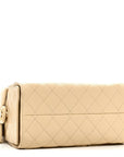Caviar Quilted Small CHNL 25 Handbag Light Beige