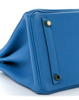 Togo Birkin 30 Bleu Zanzibar