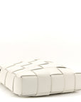 Lambskin Maxi Intrecciato Cassette Messenger Chalk