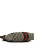 GG Supreme Monogram Web Medium Ophidia Messenger Bag Brown