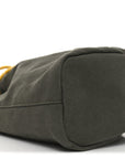 Canvas Gabardine Bucket Bag Oliva Giallo