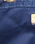 Washed Denim Quilted Medium CHNL 25 Handbag Blue