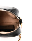 Calfskin Matelasse Mini GG Marmont Crossbody Bag Black
