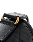 Aged Calfskin Quilted Small Gabrielle Hobo Black