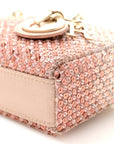 Satin Crystal Sequins Embroidered Micro Lady D-Joy Pink