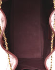 Caviar Quilted Small CHNL 25 Handbag Burgundy