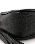 Pebbled Calfskin Small Soho Disco Bag Black