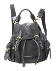 Nylon Small Crossbody Rucksack Backpack Black