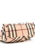 Patent Trim Supernova Check Medium Melbury Tote Black