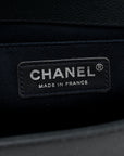 Caviar Stitched Medium Boy Flap Blue