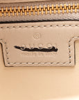 Ancora Calfskin Web Small Jackie Shoulder Bag Light Grey