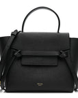 Grained Calfskin Nano Belt Bag Black