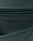 Lambskin Quilted Mini Rectangular Flap Green