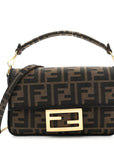 Fabric Jacquard FF 1974 Mini Baguette Tobacco Moro Black
