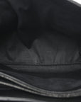 Calfskin Y Quilted Monogram Monochrome Large Loulou Chain Satchel Black