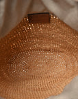 Calfskin Raffia Anagram Paulas Ibiza Pochette Bag Natural Tan