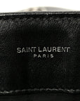 Calfskin Y Quilted Monogram Medium Loulou Chain Satchel Black
