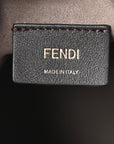 Vitello Liberty F is FNDI Bi-Color FF 1974 Embossed Mini Mon Tresor Bucket Bag Maya Black
