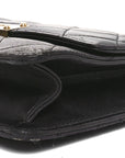 Lambskin Quilted Medium Golden Class Flap Black
