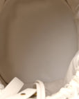 Calfskin Intrecciato Small Castello Bucket Bag White