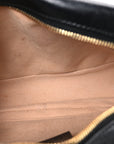 Monogram Matelasse Diagonal Small GG Marmont Chain Shoulder Bag Beige Black