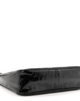 Patent Naplak Re-Edition 2005 Shoulder Bag With Charm Black