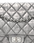 Metallic Aged Calfskin Quilted 2.55 Reissue 226 Flap Dark Silver