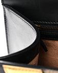 GG Supreme Monogram Small Osiride Top Handle Bag Black Gold