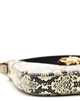 GG Supreme Monogram Snakeskin Small Jackie 1961 Hobo Beige Ebony