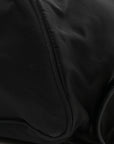 Nylon Vela Saffiano Small Cinch Backpack Black