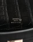 Matte Alligator Kelly Pochette Black